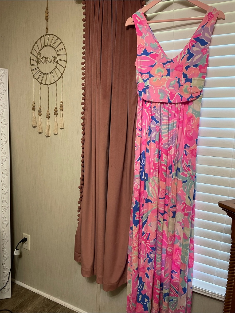 LILLY PULITZER Sloane Playa Hermosa Maxi Pink Dress Colorful size medium - Picture 5 of 8